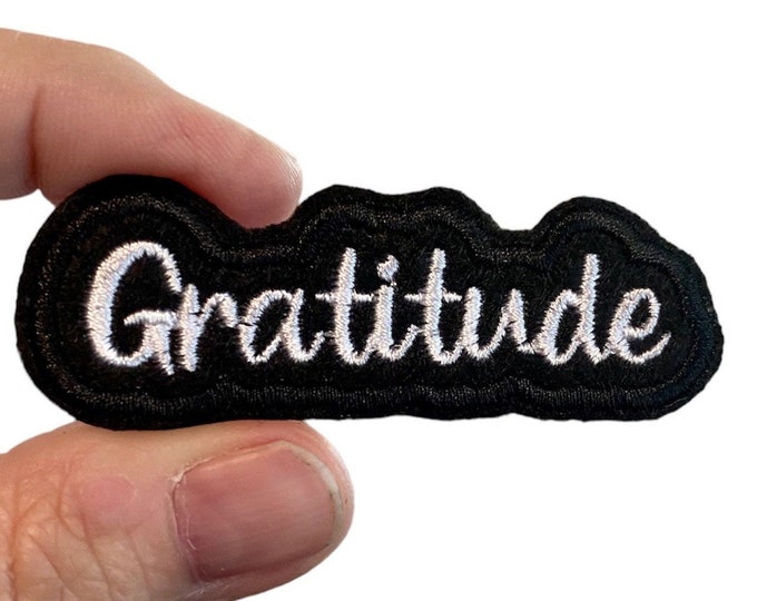 Gratitude Embroidered Iron-On Patch