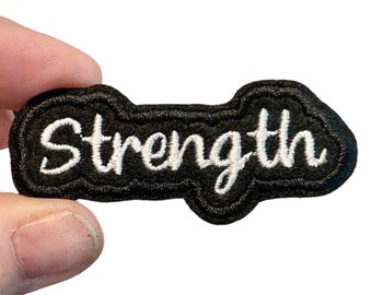 Strength Embroidered Iron-On Patch
