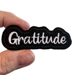Gratitude Embroidered Iron-On Patch