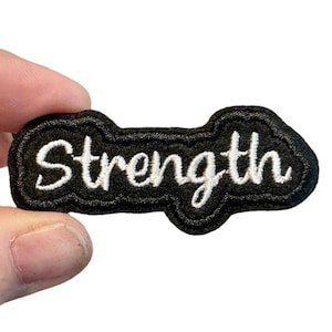 Strength Embroidered Iron-On Patch