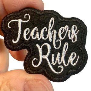 Teachers Rule Iron-On Patch - School