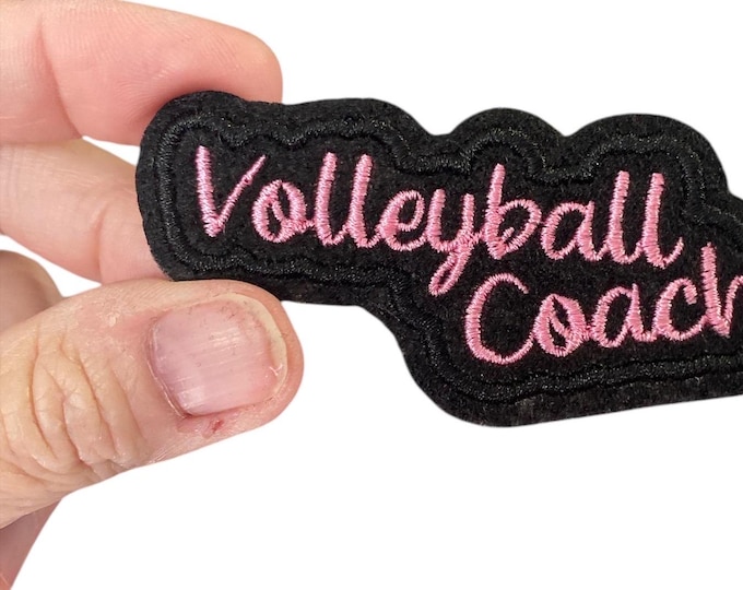 Volleyball Coach Embroidered Iron-On Patch - Support your favorite Volleyball Players!