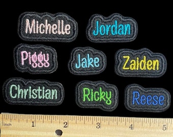 Iron On Name Patch, Birthday Gift Patch, Makeup bag Patch, Bridesmaid Patch, Bag Patch, Travel Bag Patch, Name Patch for Gifts, Small Patch