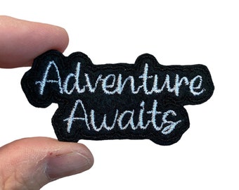 Adventure Awaits Embroidered Iron-On Patch