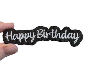 Happy Birthday Embroidered Iron-On Patch