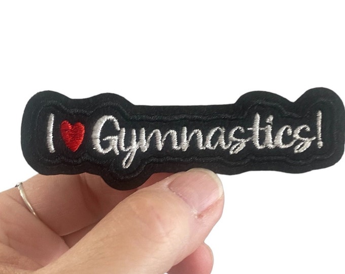 I love Gymnastics! Embroidered Iron-On Patch