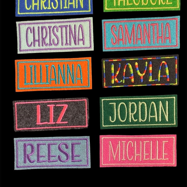 Iron on Name Patch Etsy