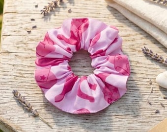 Pink Cowgirl Hat Scrunchie - Classic Size Western Hair Tie