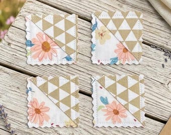 Shabby Chic Floral Fabric Corner Bookmark, Cotton Page Marker, Reader Gift, Book Accessory