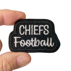 Chiefs Football Iron On Patch | Embroidered Football Patch | Team Spirit Patch | Sports Iron On Patch