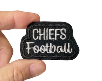 Chiefs Football Iron On Patch: Embroidered Team Spirit