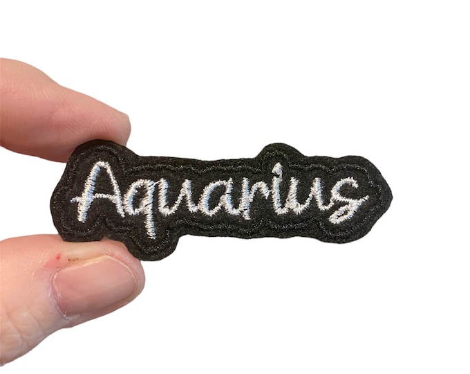 Aquarius Embroidered Iron-On Patch