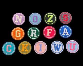 Circle Letter Patch, Iron-On Patch, Birthday Gift Patch, Makeup bag Patch, Bridesmaid Patch, Travel Bag Patch, Baby Shower Gift, Monogram