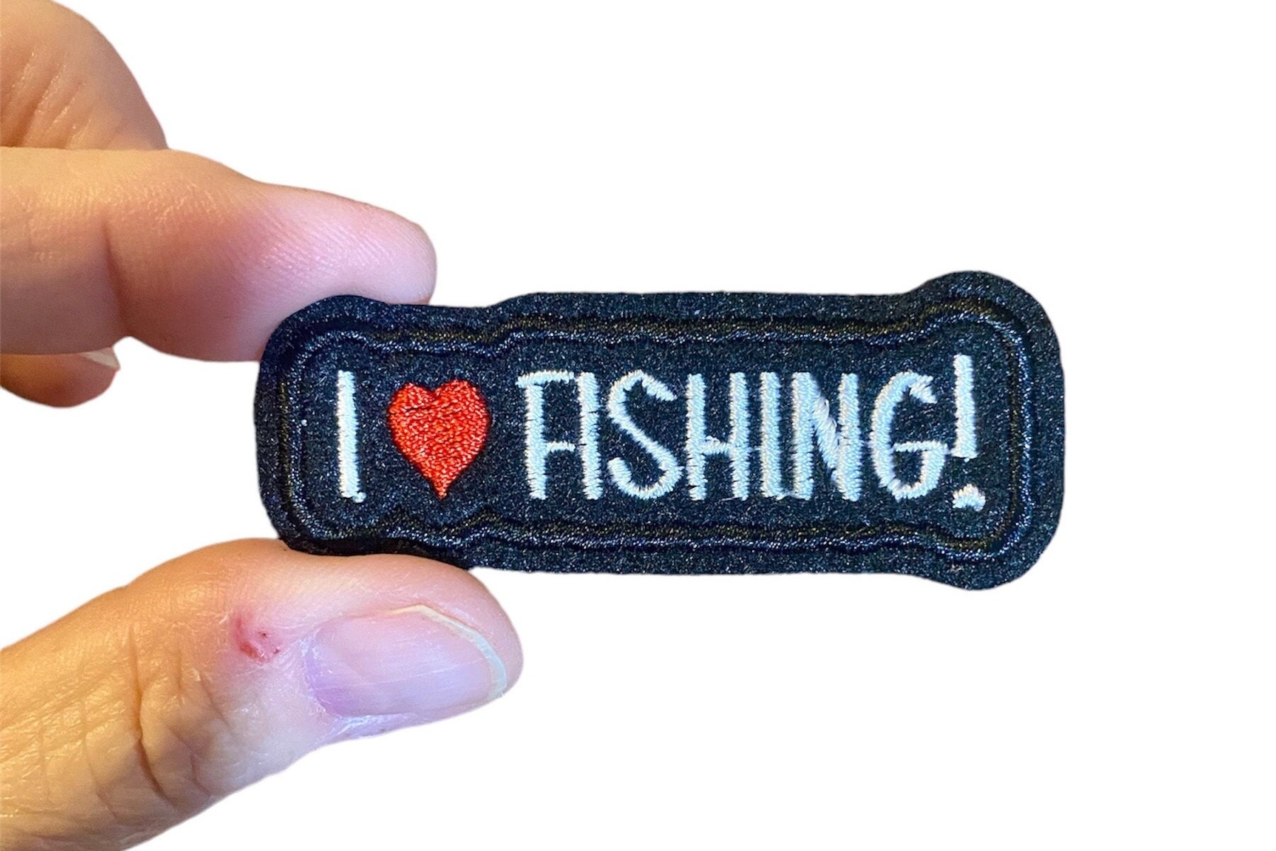 I'd Rather Be Fishing – Funny Embroidered Iron on Patches for Fisherman, Fishing Lovers | Sew on or Iron on Funny Saying Applique Patches for