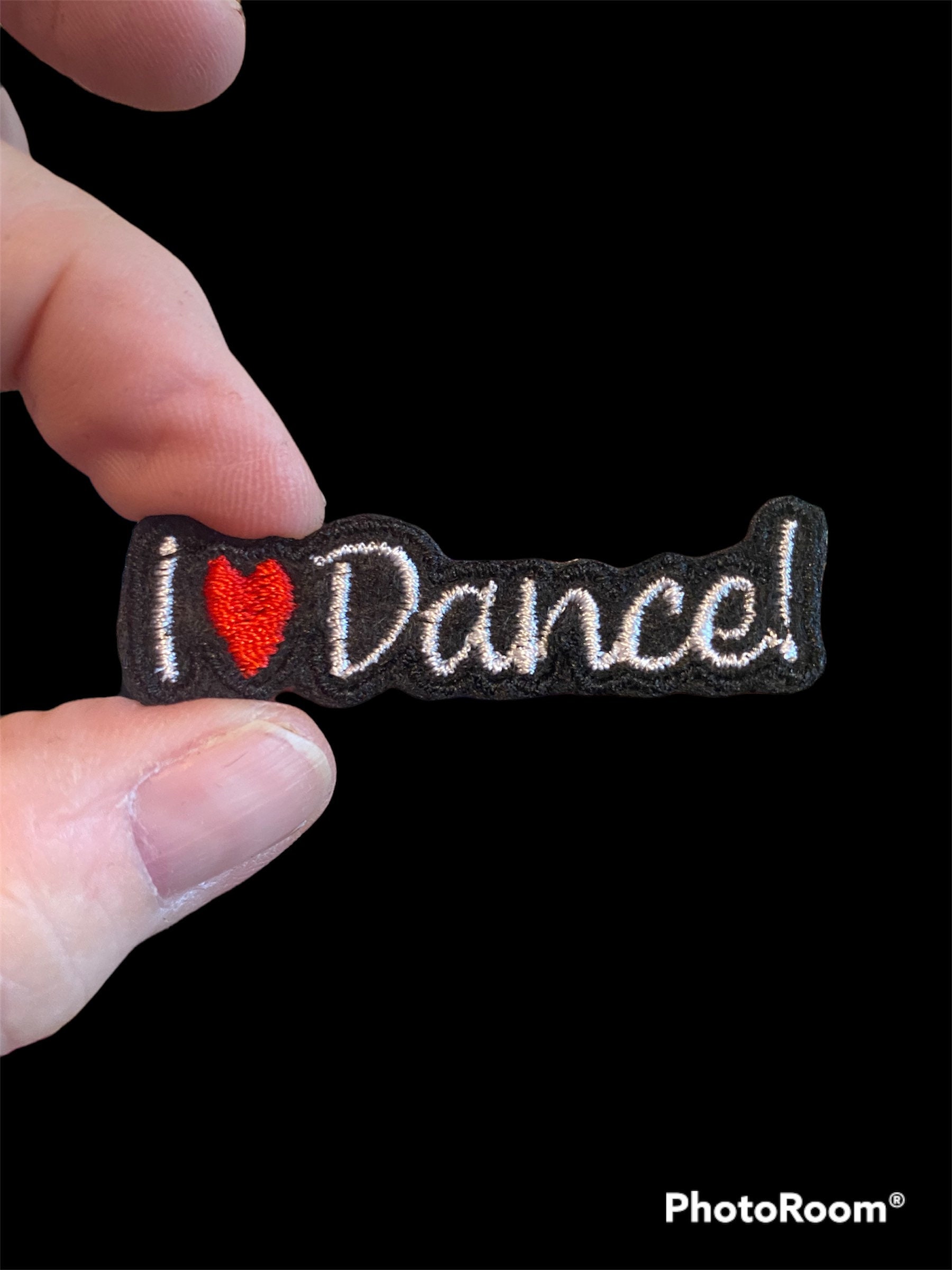 I love Dance! Embroidered Iron-On Patch I love Dance! Embroidered Iron-On Patch