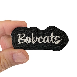 Bobcats Embroidered Iron-On Patch: Team Spirit Wear (1&quot; x 2.5&quot;)