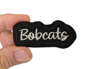 Bobcats Embroidered Iron-On Patch: Team Spirit Wear (1" x 2.5")