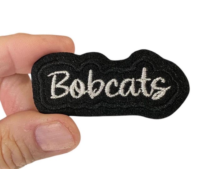 Bobcats Iron-On Patch – Embroidered Team Name Patch – 1" x 2.5" for Uniforms, Jackets, Bags & Spirit Wear