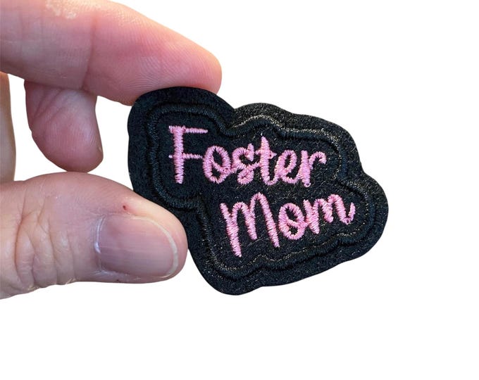 Embroidered Foster Mom Iron-on Patch