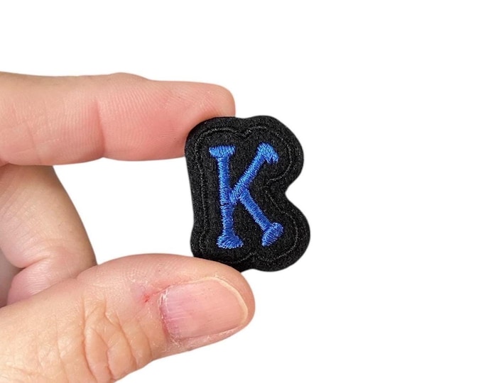 Custom Iron On Letter Patches – 1 3/16 Inch Tall – Embroidered Alphabet Appliques for Jackets, Bags, Hats & DIY Projects