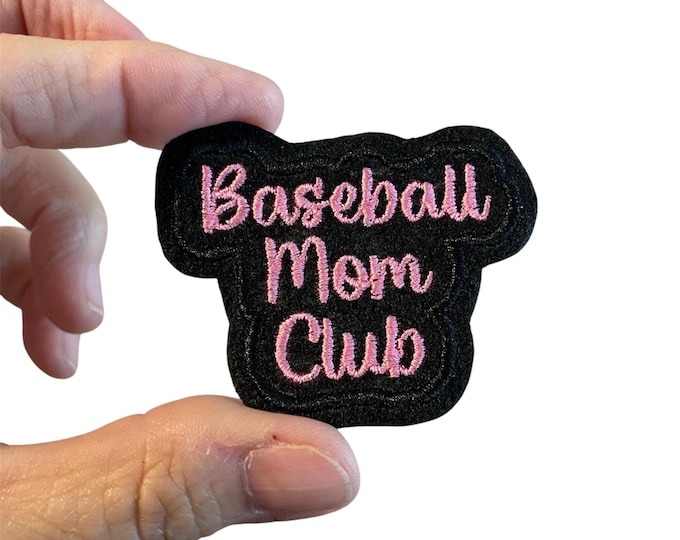 Embroidered Baseball Mom Club Iron-on Patch