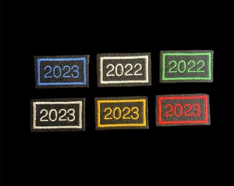 Custom Any Year Patch, Iron On Year Patch, Calendar Year Patch, Birthday Year Patch, Holiday Year Patch, Goals Year Patch, 2023 Year Patch