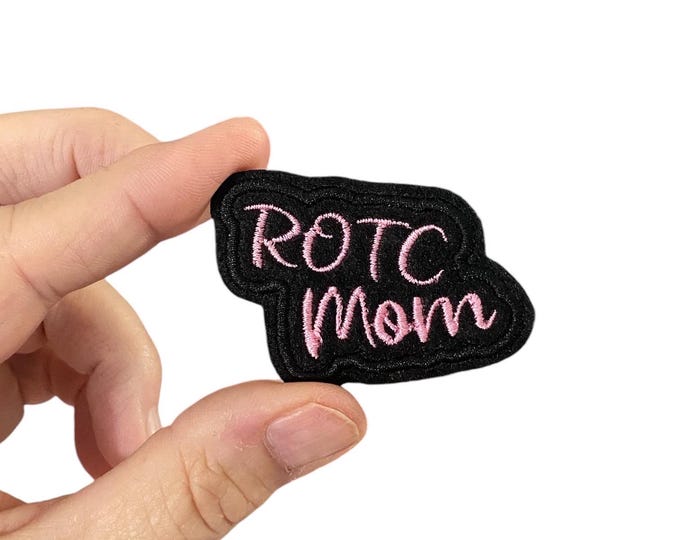 ROTC Mom Embroidered Iron-On Patch - Proud ROTC Parent!