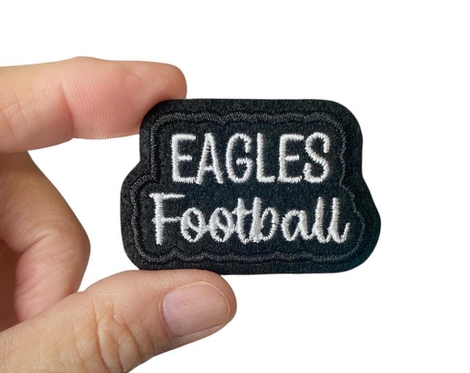 Eagles Football Iron On Patch | Embroidered Football Patch | Team Spirit Patch | Sports Iron On Patch