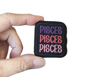 Pisces Embroidered Iron-On Patch
