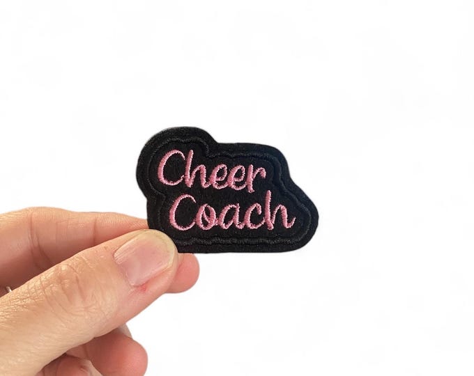 Cheer Coach Embroidered Iron-On Patch - Support your favorite Cheerleader!