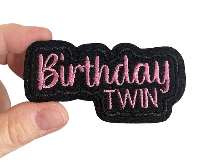 Birthday Twin - Girl or Boy - Iron-On/Sew-On Embroidery Patch