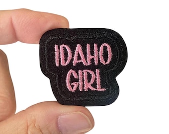 Idaho Girl Iron On Patch | Embroidered State Patch | Mountain Life Patch | State Pride Patch | Travel Patch