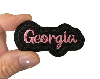 Georgia Iron On Patch: Embroidered State Souvenir
