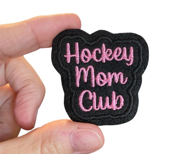 Embroidered Hockey Mom Club Iron-on Patch