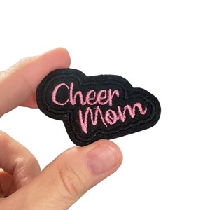 Cheer Mom Embroidered Iron-On Patch - Support your favorite Cheerleader!