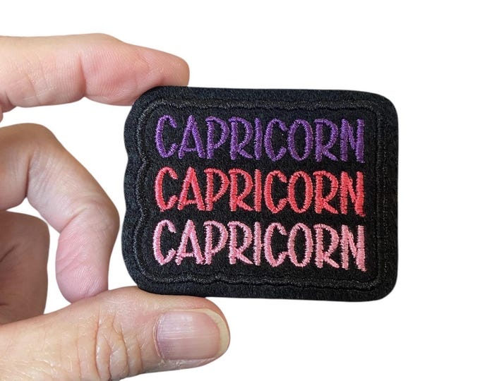 Capricorn Embroidered Iron-On Patch