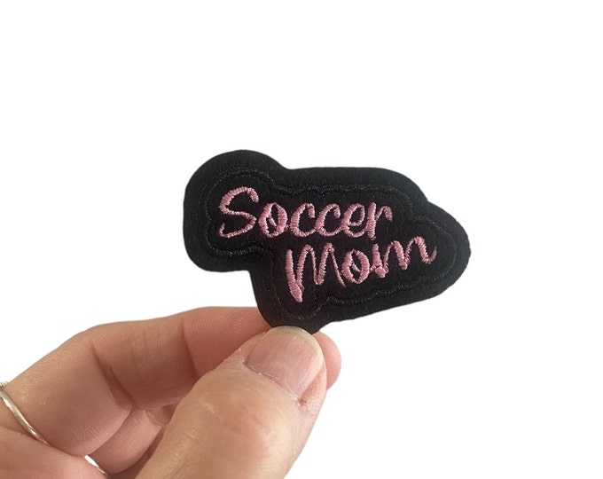 Soccer Mom Embroidered Iron-On Patch