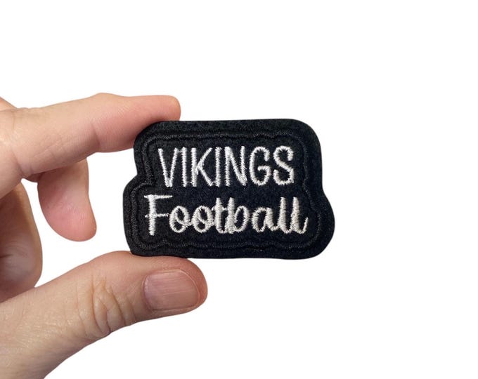 Vikings Football Iron On Patch | Embroidered Football Patch | Team Spirit Patch | Sports Iron On Patch