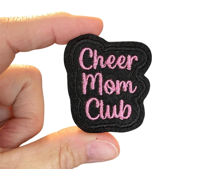 Embroidered Cheer Mom Club Iron-on Patch
