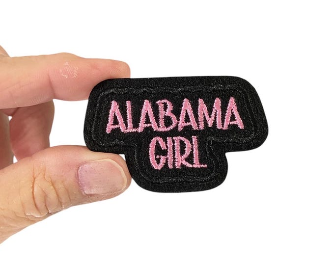 Alabama Girl Iron On Patch | Embroidered State Patch | Southern Pride Patch | Sweet Home Alabama Patch | Travel Patch