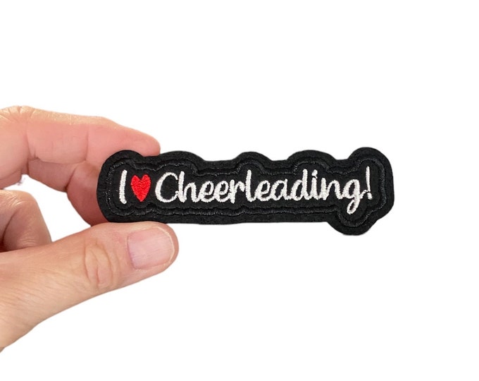 I love Cheerleading! Embroidered Iron-On Patch