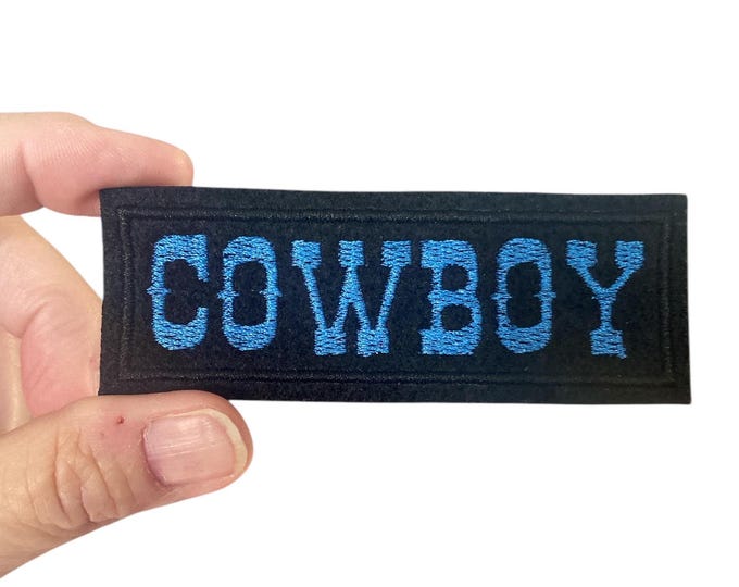 Cowboy Patch, Birthday Gift Patch, Makeup bag Patch, Bridesmaid Patch, Bag Patch, Travel Bag Patch, Patch for Gifts