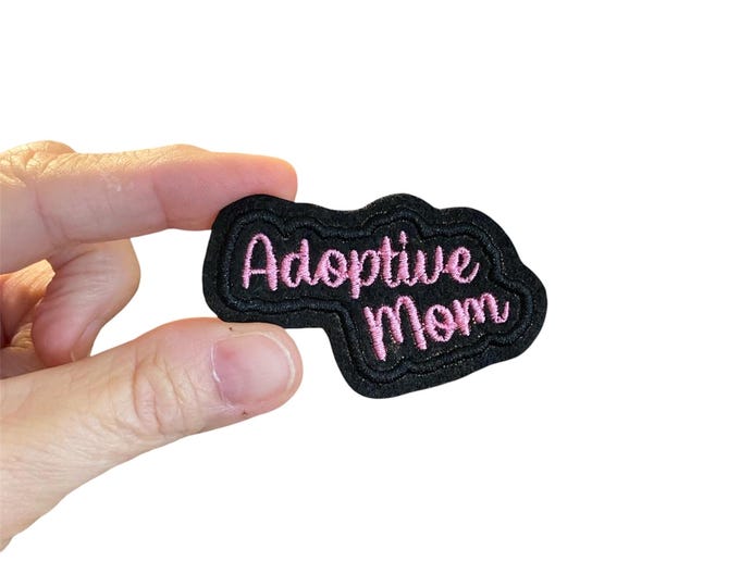 Embroidered Adoptive Mom Iron-on Patch