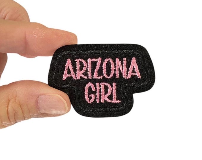 Arizona Girl Iron On Patch | Embroidered State Patch | Desert Vibes Patch | State Pride Patch | Travel Patch