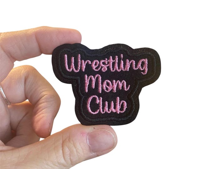 Embroidered Wrestling Mom Club Iron-on Patch