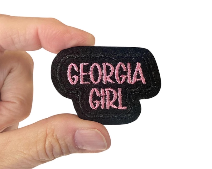 Georgia Girl Iron On Patch | Embroidered State Patch | Southern Pride Patch | Peach State Patch | Travel Patch