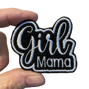 Girl Mama Embroidered Iron-On Patch