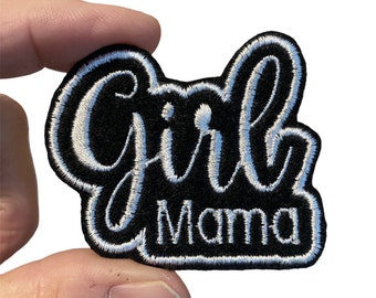Girl Mama Embroidered Iron-On Patch