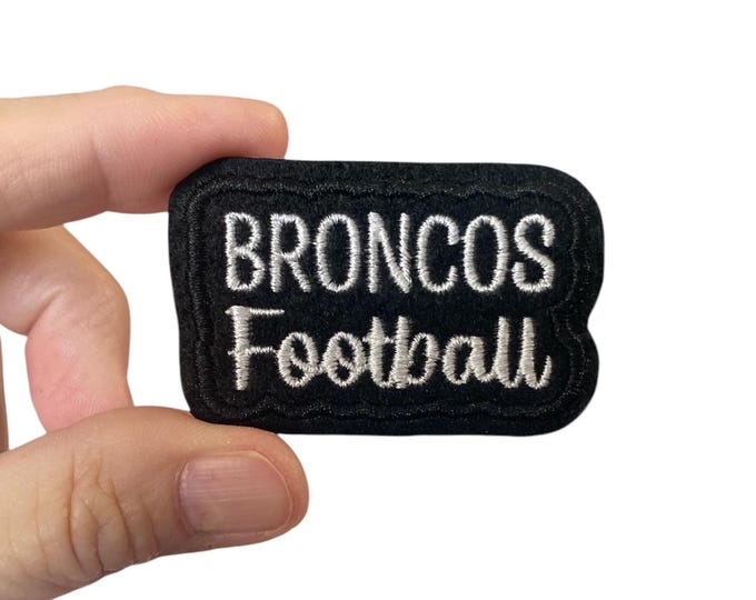 Broncos Football Iron On Patch | Embroidered Football Patch | Team Spirit Patch | Sports Iron On Patch