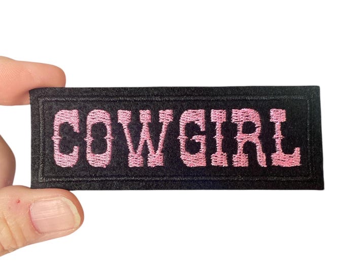 Cowgirl Patch, Birthday Gift Patch, Makeup bag Patch, Bridesmaid Patch, Bag Patch, Travel Bag Patch, Patch for Gifts